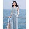 Elegant V-Neck Vest Suit