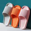 WTEMPO Large Sized Slippers Men's Summer Flat Heel Thick Soft Sole  EVA Solid Color Striped Couple Slippers Indoor Bathroom Anti-skid Women's Slippers