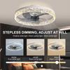 Home Ceiling Fan Led Lighting Modern Dimmable Remote Control Ceiling Fans Living Room AC Variable Frequency Fan Ceiling Lamp