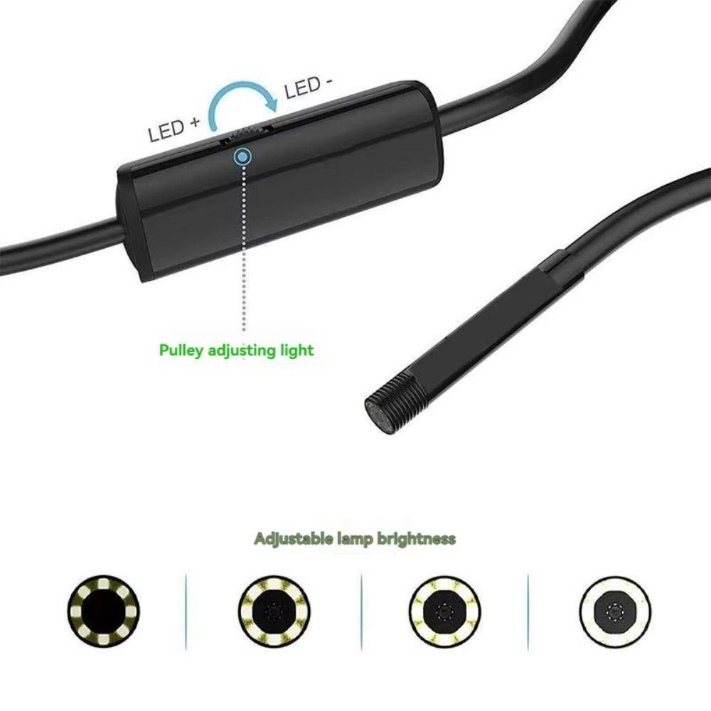 6 LED Lights Type-C Endoscope Camera Adjustable Brightness Mini Endoscope  Android Devices