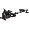 Water Rowing Machine, Indoor Foldable Rower, 6 Resistance Levels, LCD Screen, Black PC Steel