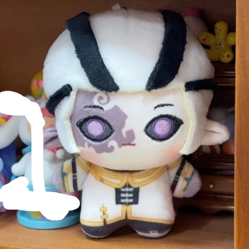 10cm Identity V Wu Chang Plüschpuppen Anhänger Mini Weißer Wächter Schwarzer Wächter Stoffpuppe Schlüsselanhänger Spielzeug Fan Kinder Weihnachten Geburtstag Geschenk 10cm