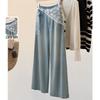 Women's Tencel Blend High-Waist Washed Wide-Leg Jeans