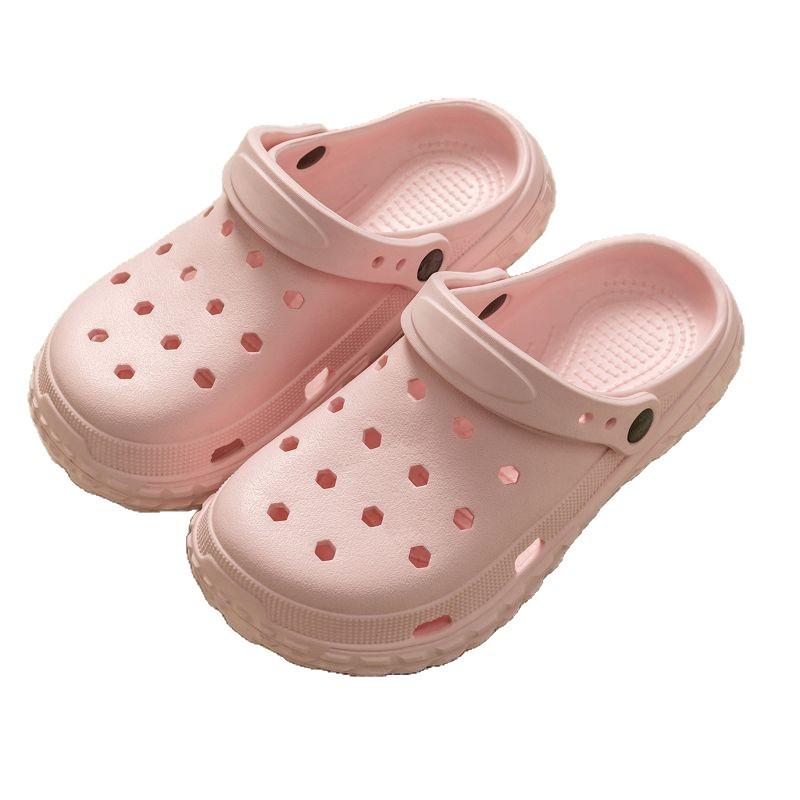 Women's Pink Eva Closed-Toe Non-Slip Beach Sandals - Odor-Free Summer Outdoor Slippers