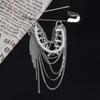Vintage Tassel Pearl Brooches Exquisite Suit Coat Clothing Accessories Elegant Pins For Women Versatile Simple Corsage Gifts