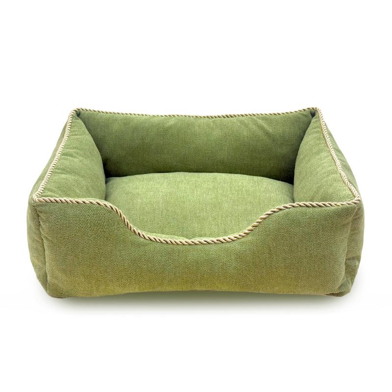 1 Stück Einfarbige Verdickte Kleine und Mittlere Hundehütte Halbgeschlossen Ganzjahres-Universale Katzenhütte Rutschfester Boden Haustiermatte Stilvolles Sofa-Bett