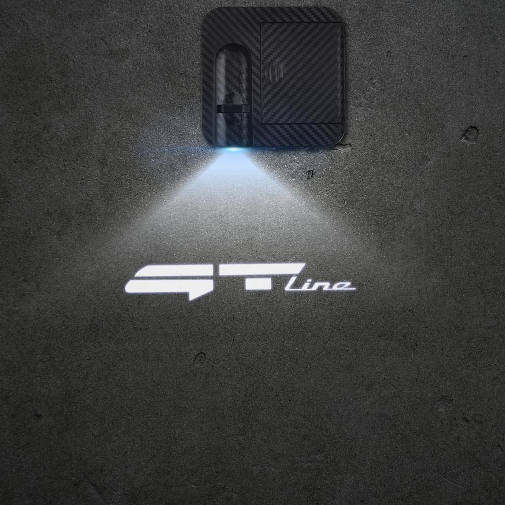 AAAGP1 1/2PCS New GT Line Car Door Welcome Lights Laser Projector Logo Wireless Sensing For Kia EV6 Hyundai Peugeot Nissan Toyota Volvo