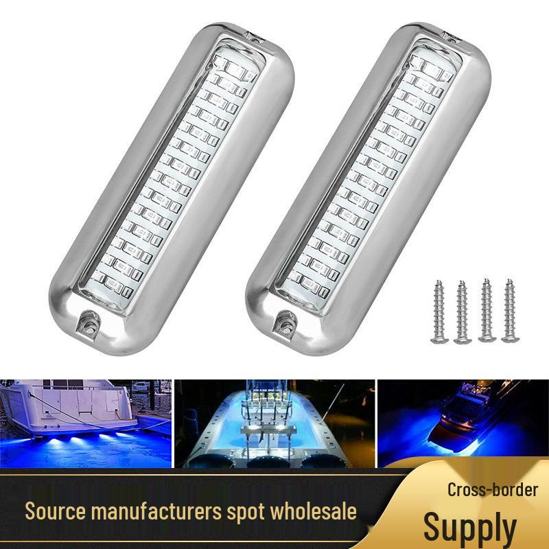 Waterproof 27LED & 42LED Stainless Steel Yacht & Diving Underwater Lights, 10-30V High Brightness Boat Lights