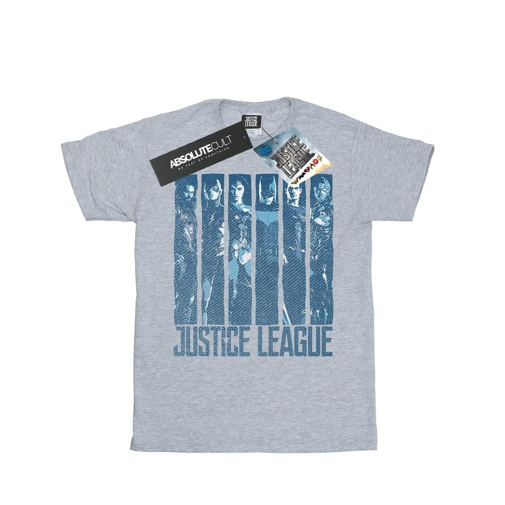 DC Comics Womens/Ladies Justice League Movie Double Indigo Cotton Boyfriend T-Shirt