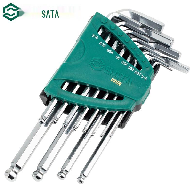 SATA 09106 Imperial Extra Long Ball End Hex Key Wrench Set