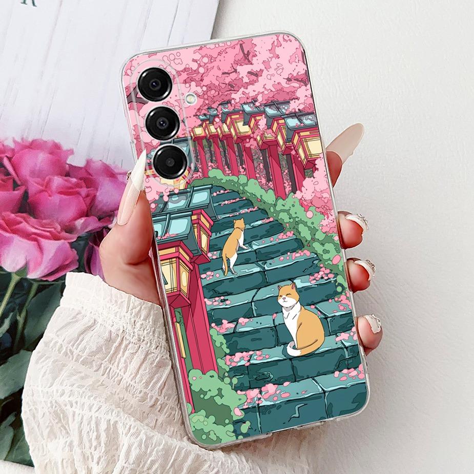 For Samsung Galaxy A17 5G Case SM-A176B Cute Cat Painted Cover 6.7'' Soft Silicone Case For Samsung A17 A 17 GalaxyA17 5G Fundas