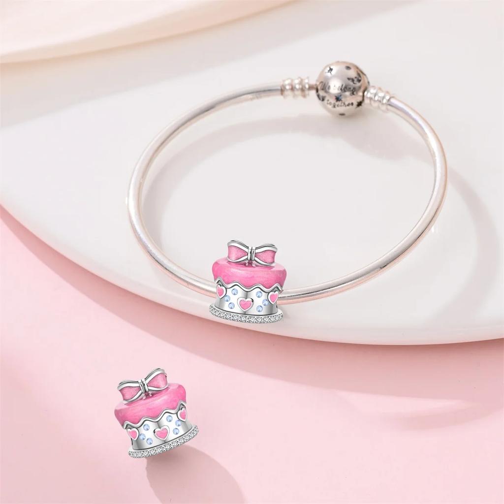Cute Birthday Cake Charms Copper Fruit Ice Cream Candy Pendants Beads For Original Necklace Diy Bracelets Jewellery