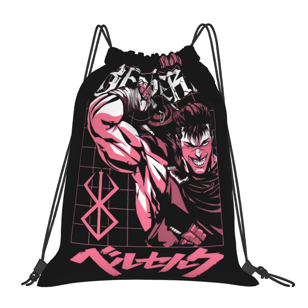 Custom B-Berserkes Drawstring Backpack Women Men Gym Sport Sackpack Foldable Supernatural Shopping Bag Sack