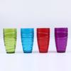 4Pcs Plastic Tumblers Set Reusable Tumbler Glasses with Swirl Design Stackable Water Cups for Garden Picnics Camping BBQs Parties