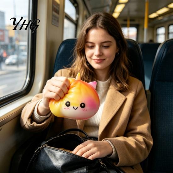 Slow Rebound Squeezing Balls Giant Dumpling Stress Relief Toy, Rising Hand Squeeze Ball, Tension Sensory Toys Soft Desk Fidget Tool for Office