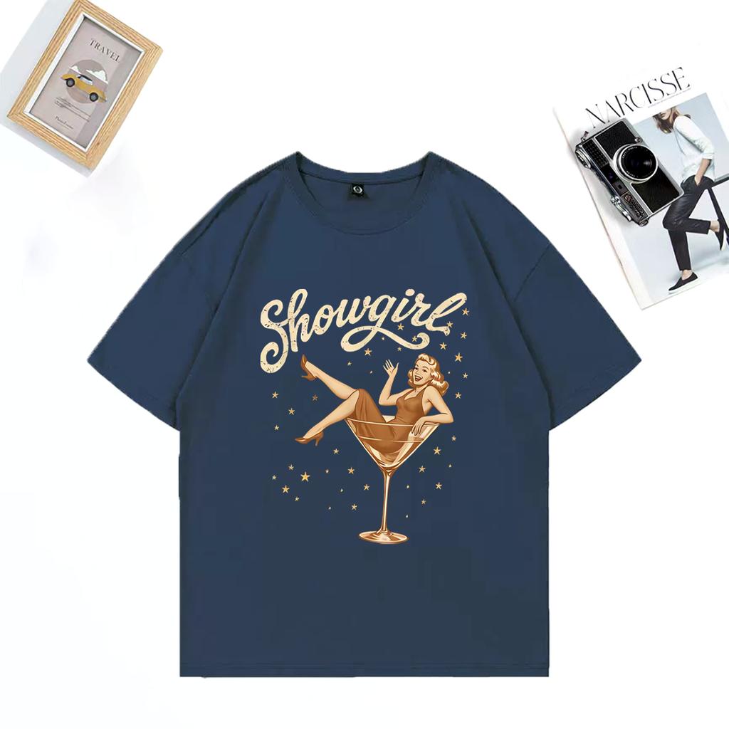 The Life of A Showgirl Fashion Tops Unisex Womens High Quality Couples Tshirt Unisex Cotton Short Sleeve T Shirt Vintage Camiseta