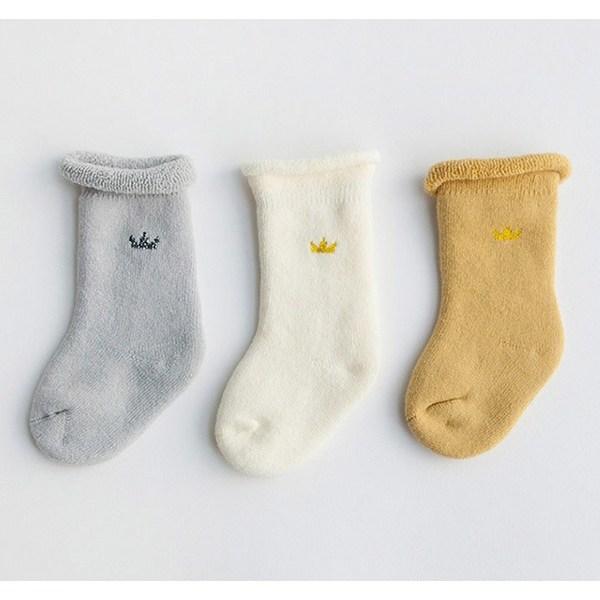 MK boys' basic crown long socks 3-piece set, korean baby products