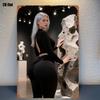 Retro Art Gallery Fitness Woman Vintage Metal Tin Sign Wall Decor