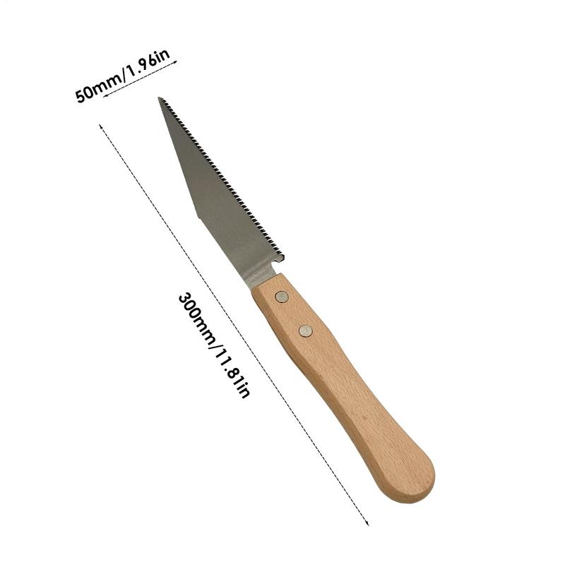 Hand Saw Non-slip Wooden Handle Pull Saw Flush Cut Saw Flexible Handsaw Woodworking Cutting Tool for Trimming, Carpentry