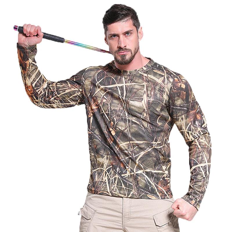 Men's Long Sleeve T-shirt 3d Camouflage Print Graphic T Shirts Men Women Fashion Fitness Tops Tees Outdoor Top Camo Clothing