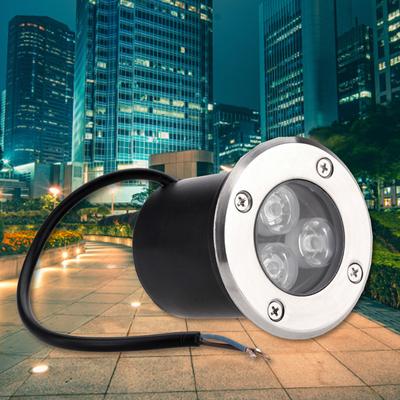 Waterproof IP67 3W LED Garden Buried AC 85-240V Outdoor Recessed Deck Light Underground Lamp Lawn Sidewalk Lighting