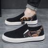 Fashion Men Shoes Men's Breathable Slip-on Casual Shoes Fisherman Loafers New Print Canvas Shoes Comfortable Lightweight Tenis Masculino