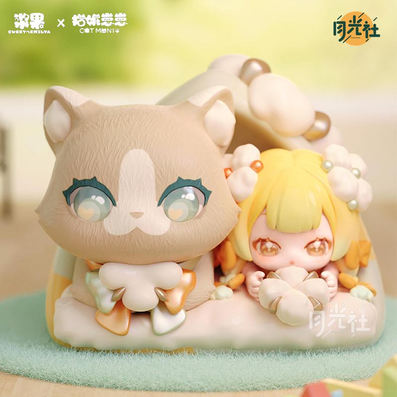Süße Emilya X Katze Moni Serie Sammelbares Kätzchen Figur Niedliche Schreibtisch Dekoration Geburtstagsgeschenk für Mädchen Trendiges Spielzeug