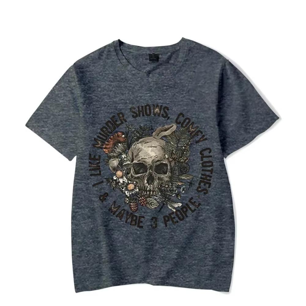 I Like Murder Shows Comfy Clothes and Like 3 People Graphic Men Tshirt Casual Short Sleeve T-shirt Oversize T Shirt Men Clothing