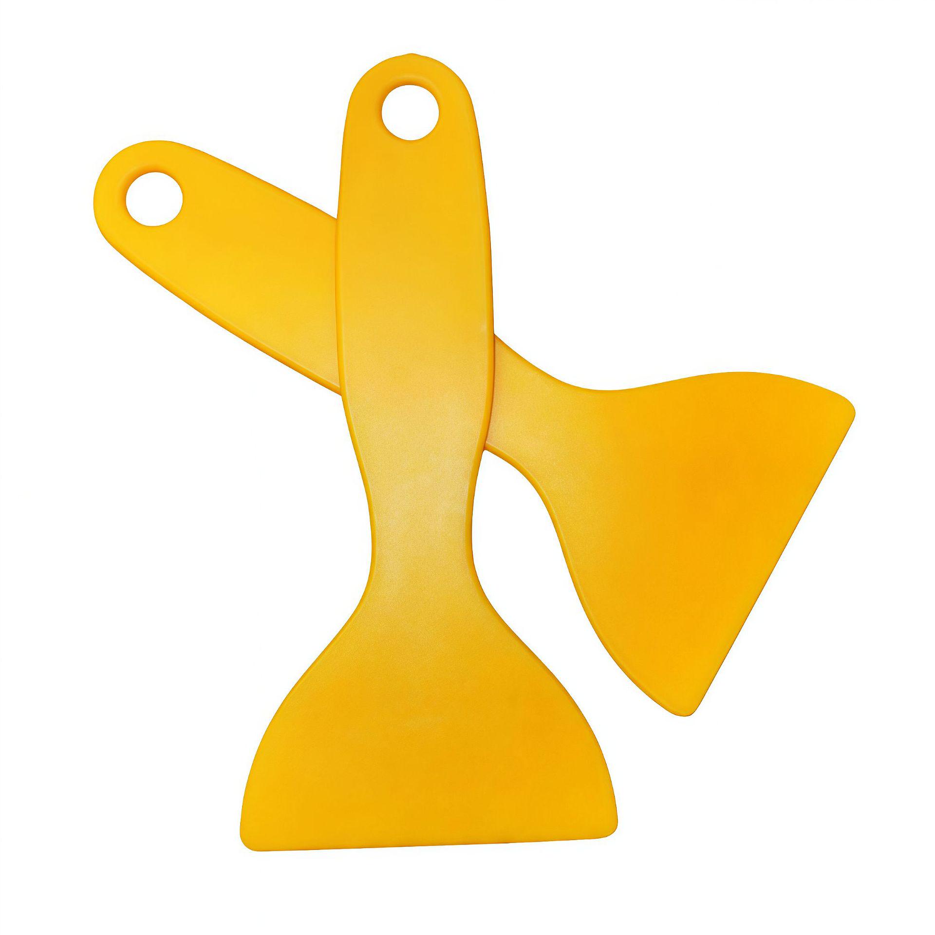 Car Film Squeegee: Compact Yellow Tool for Car Stickers and Screen Protectors