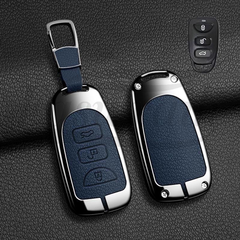 Car Accessories Key Case Cover Holder For Hyundai Kia Tucson Sonata Santa Fe Carens 2/3Buttons Remote Key Protective
