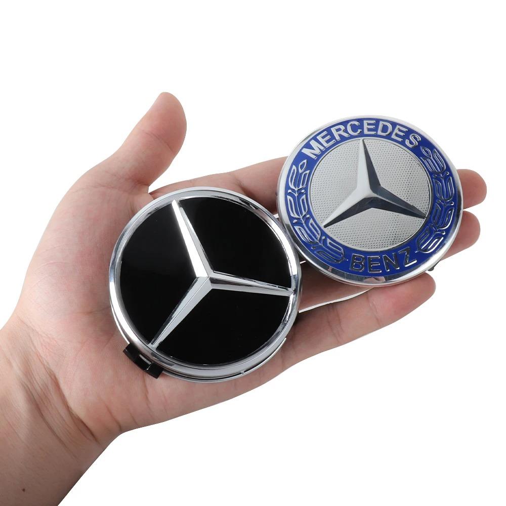 4Pcs 75mm Car Wheel Center Hub Caps Cover Badge Accessories for Mercedes Benz B/C/E/S Class A Class C200L GLC GLK CLA GLA GLE GL CT1
