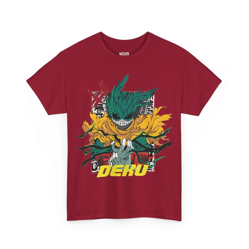 

My Hero Academy Dark Deku Vigilante Aura Cotton Tshirt Men and Women Anime Style Fashion Comfortable Casual Short Sleeved Shirt 3XL