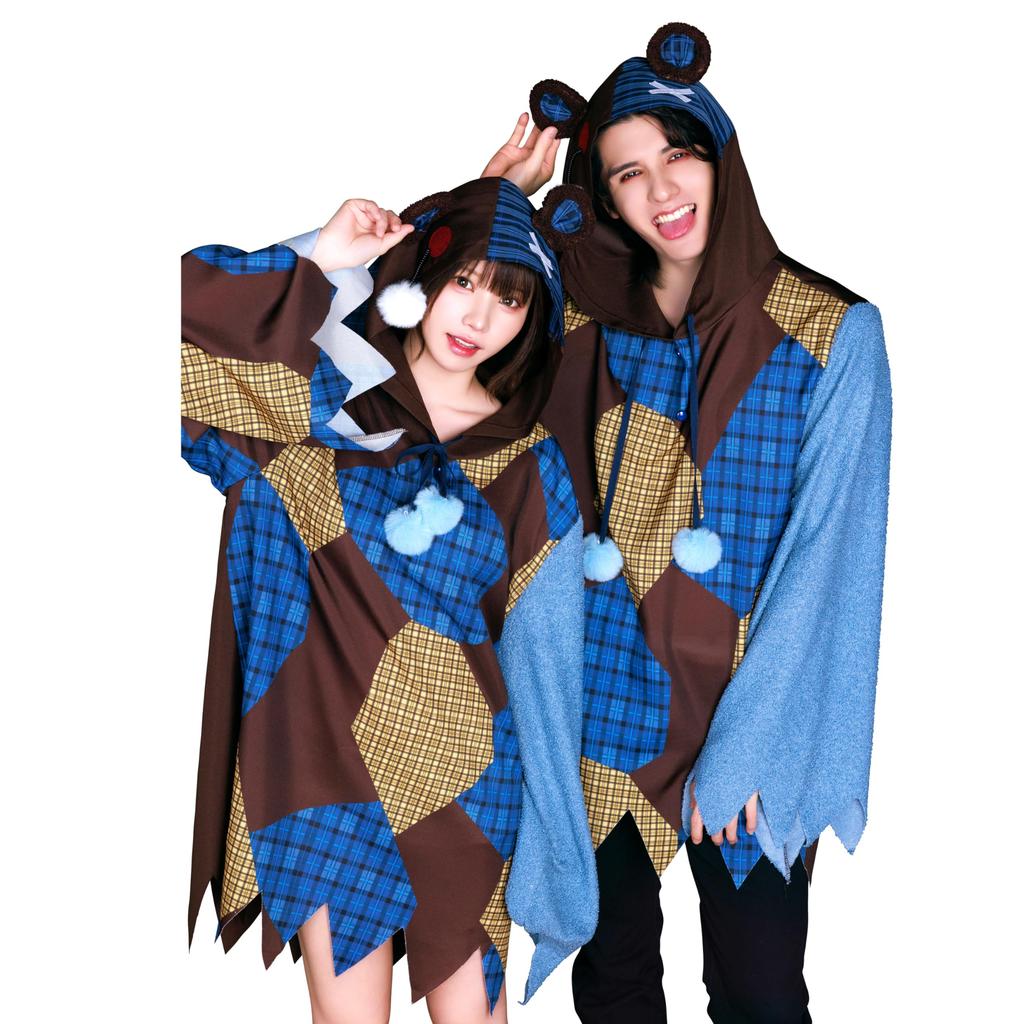 Clearstone Neo Zombie Cosplay Halloween Broken Bear Unisex Blue