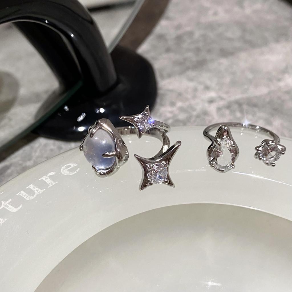 Adjustable Trendy Copper Ring With Unique Irregular Design For Women Fashionable