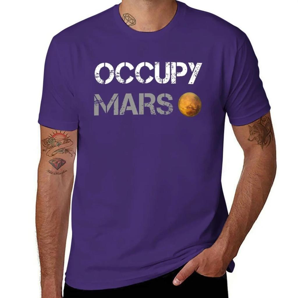Occupy Mars - Elon Musk SpaceX Project Gift Ideas T-Shirt Tees Quick Drying Unisex Graphic T Shirts Unisex