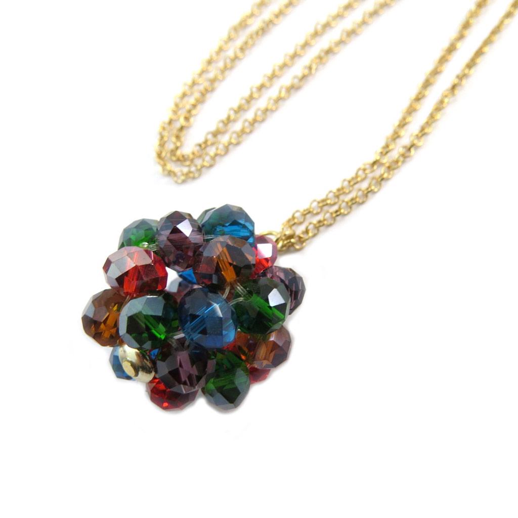 Les Trésors De Lily [P3591] - Collier sautoir 'Sissi' multicolore doré (cristal)