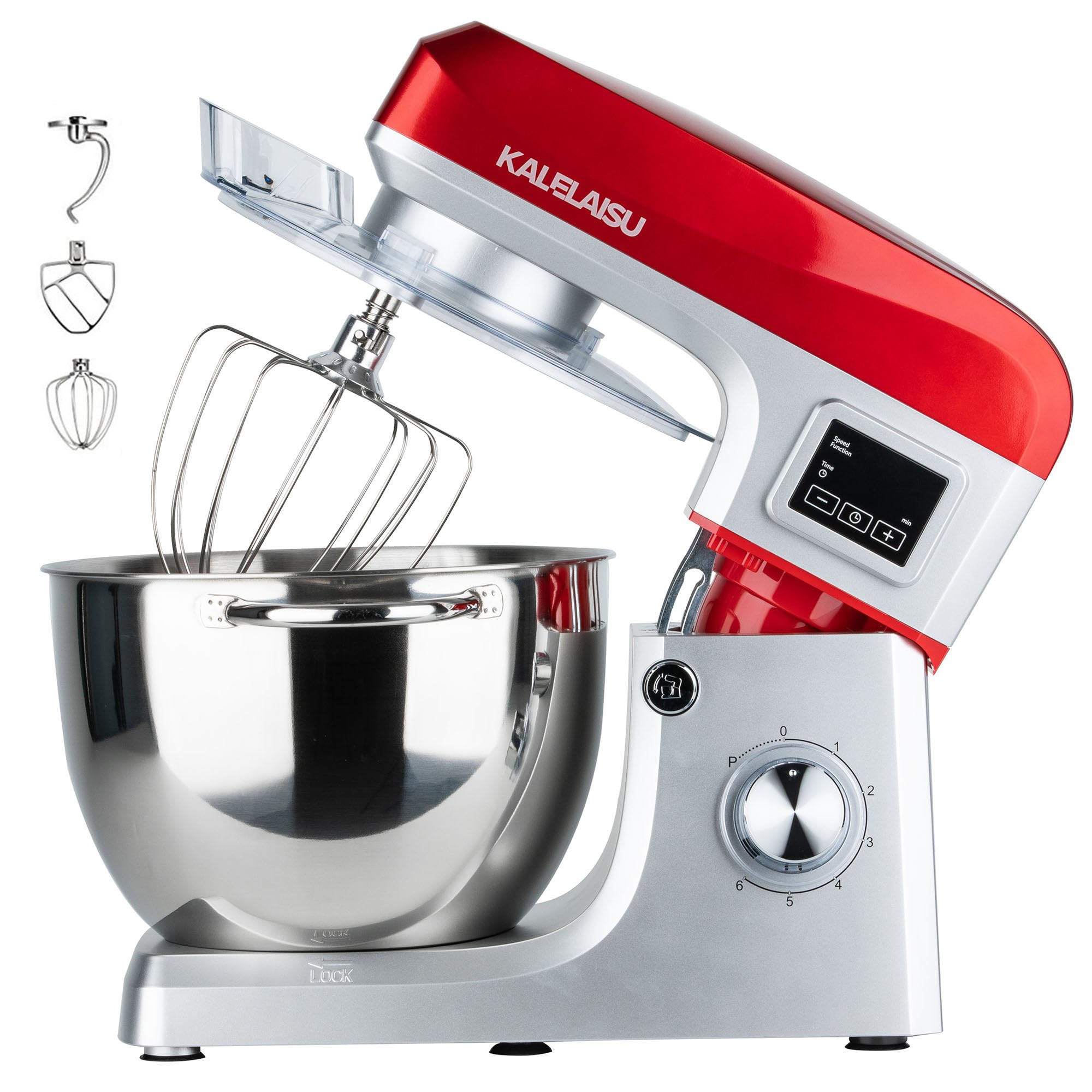 

Stand mixer 8L large capacity 99 minute timer function Comes with 3 types of attachments 7 speed adjustment Low noise design 3 functions in whipping
