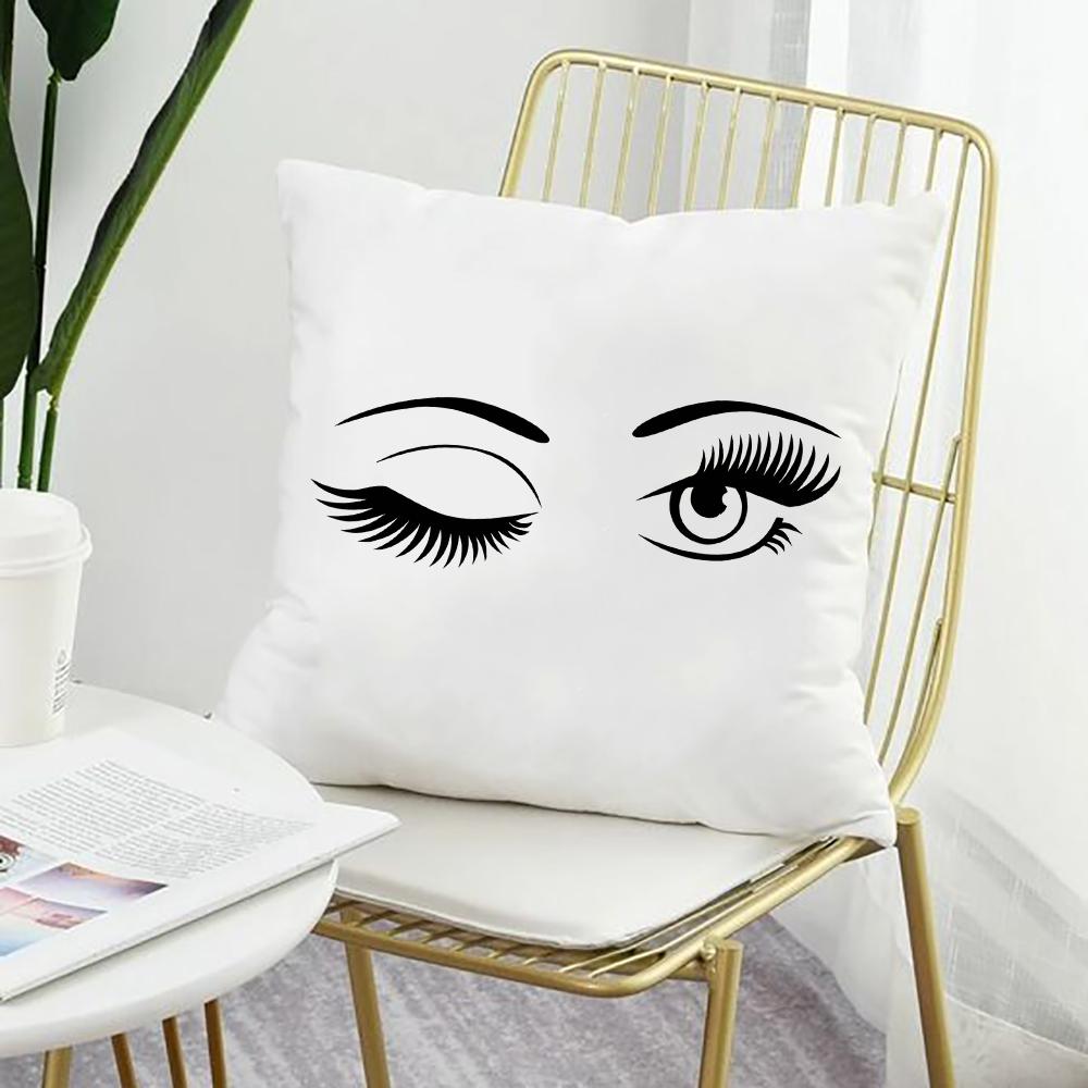 Наволочка с принтом Wink Eye Simplicity White Eyelash наволочки для подушек декоративные чехлы для дивана в гостиной домашнего офиса наволочки для спинки 450mm450mm 1353₽