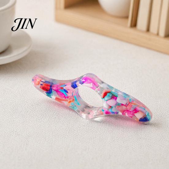 Book Reading Helper Thumb Page Holder for Reading, Glitter Stone Piece Turner Clip Ring Holder, Opener Bookmark Students Lovers Aid Tool