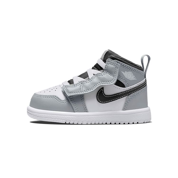 

Air Jordan 1 Mid ALT TD Light Smoke Grey Детские кроссовки Белый Антрацит AR6352-078