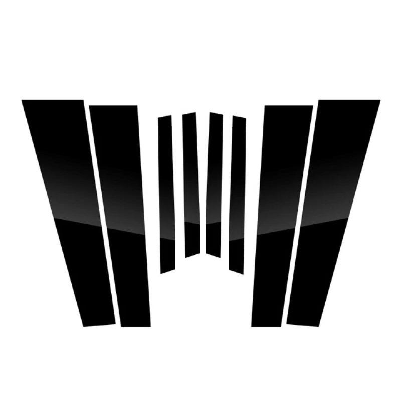 Kohlefaser-Autofenster-Türsäule, BC-Säulenpfosten-Abdeckung, passend für Peugeot 2008 2014 – Spiegeleffekt, PC