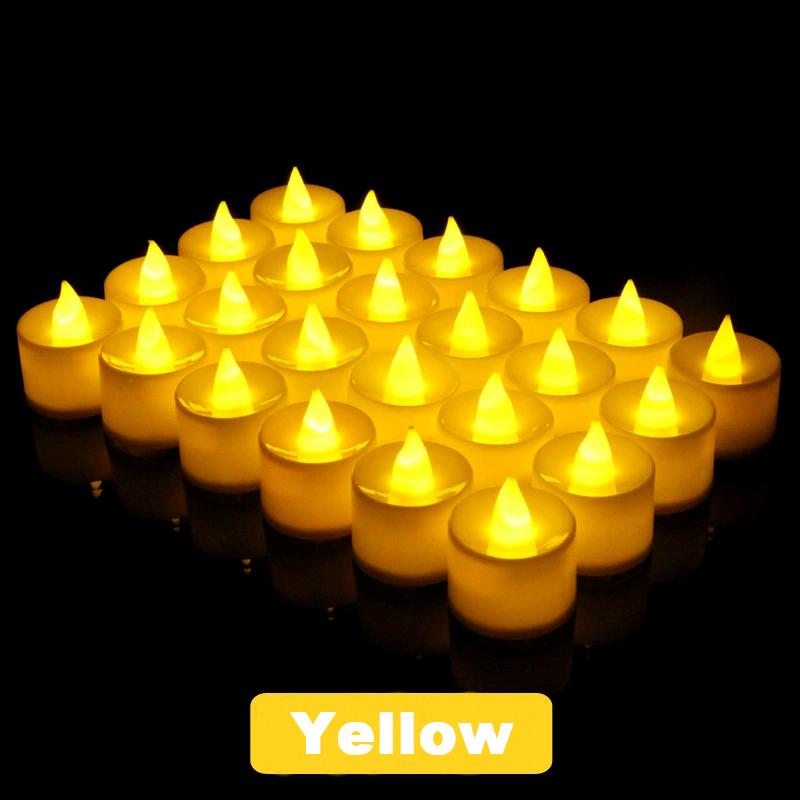 

1/3/6/24 шт./компл. небольшой чайный восковой светильник, красивый без тепла для вечеринки 3Pcs