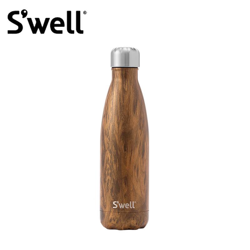 S WELL Wood Grain Series Stainless Steel Insulated Bottle