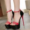 Women Platform High Thin Heel Sandals Sexy Peep Toe Buckle Strap Stiletto Sandals Nightclub Party Banquet Model Catwalk Sandals