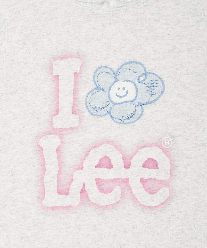 WACKY WILLY [Wacky Willy X Lee] Women'S I-Lil-Lil-Lil Crop Short Sleeve T-Shirt Light Gray