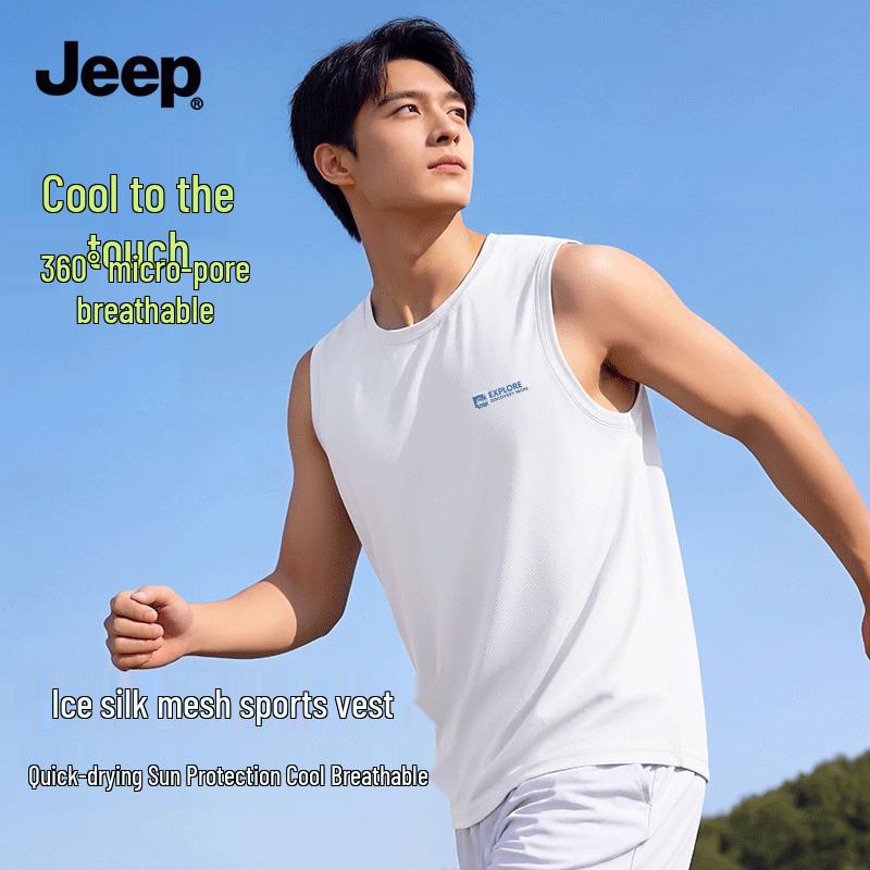 JEEP Men's Sun Protection Mesh Quick Dry Sleeveless Vest