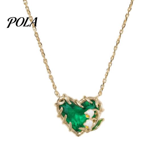 Elegant Birth Flower Jewelry Birthstone Heart Necklace, Stone And Pendant Jan To Stylish Lightweight Dec Floral Birthday Gift for Mom Wife Girlfriend