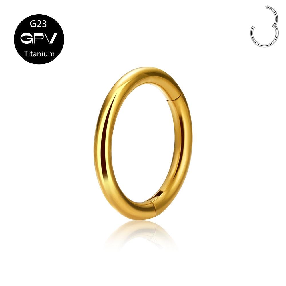 G23 Titanium Vacuum Plating Multiple Colors Nose Septum Ring Perforated Jewelry Nose Ring Punk Men s and Women s Earrings 0.8x6mm