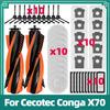 Fit For  Cecotec Conga X70 Robot Vacuum Cleaner Spare Parts Main Roller Side Brush Dust Bag Filter Mop Cloth Accessories