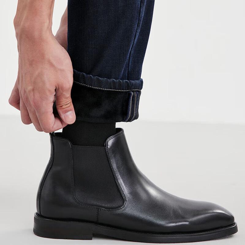 SEPTWOLVES Men's Fleece Lined Washed Denim Jeans